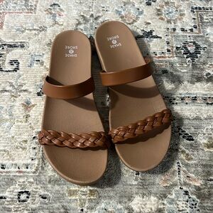 Shade and shore sandals.